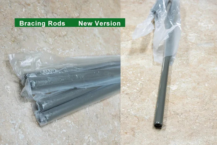 Bracing Rods for DIY Garden Beds – Two Short Rods Connect to Longer Rod