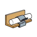 Britclips CR87  Cable Run Clip 8-12mm Flange(Pack Size 25)