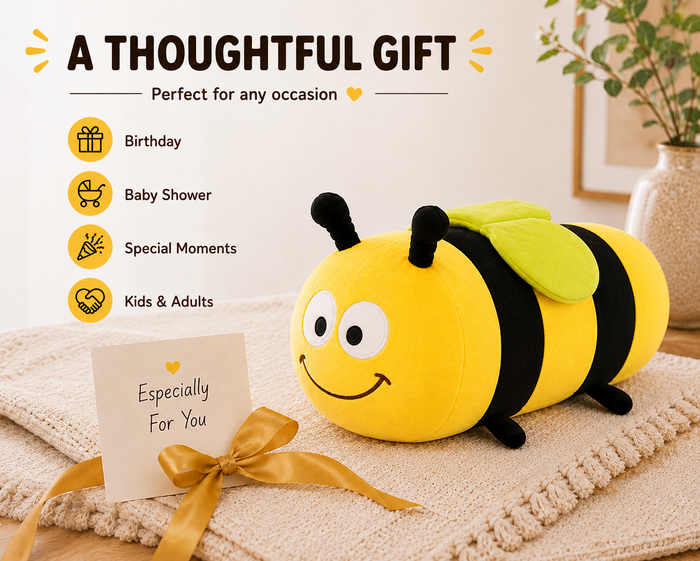 Bee plush pillow gift