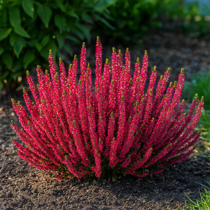 Calluna Scarlet Heather blooming