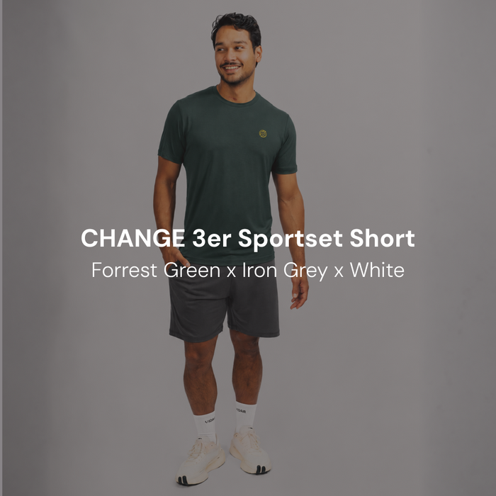 CHANGE 3er Sportset | Forrest Green x Iron Grey x White