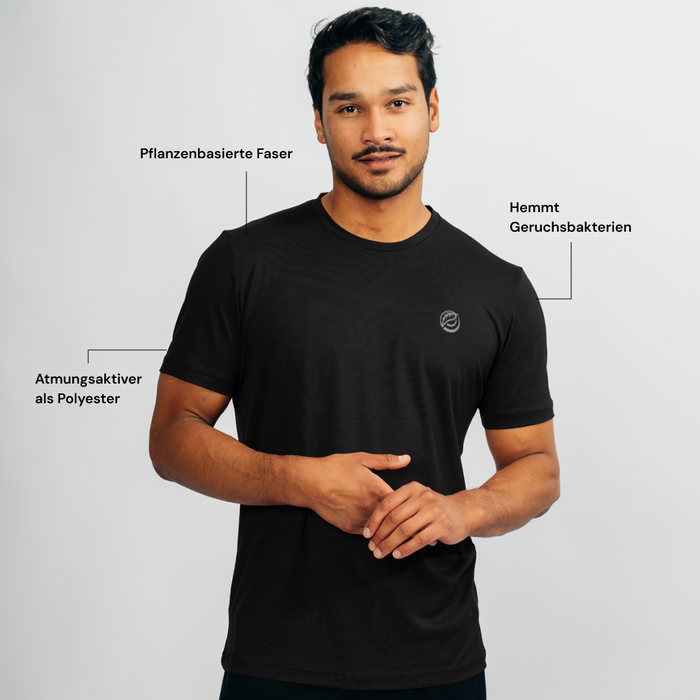 CHANGE I Natural Sport Tee I Black