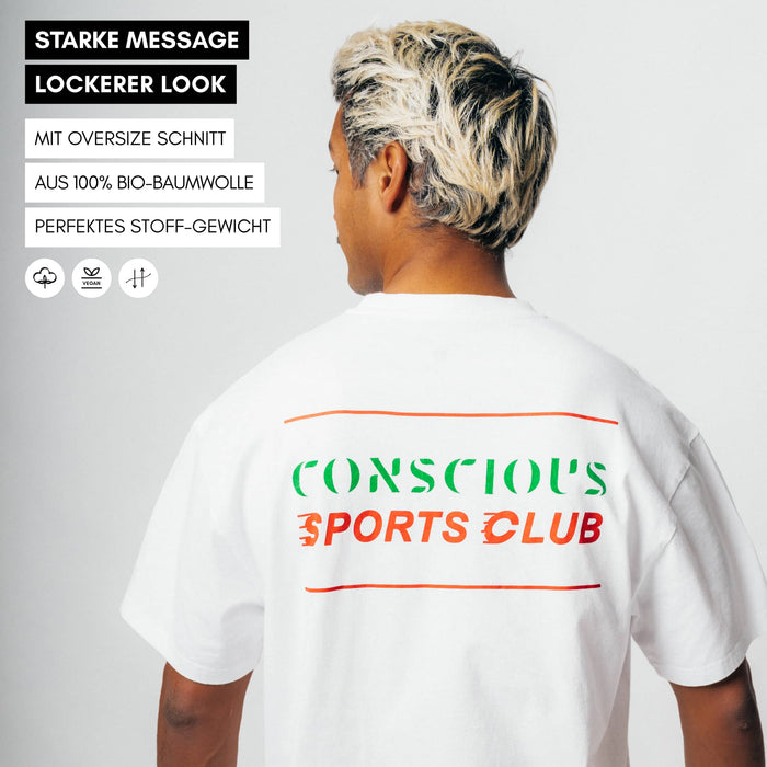 CONSCIOUS SPORTS CLUB | Heavy Oversized Tee | White