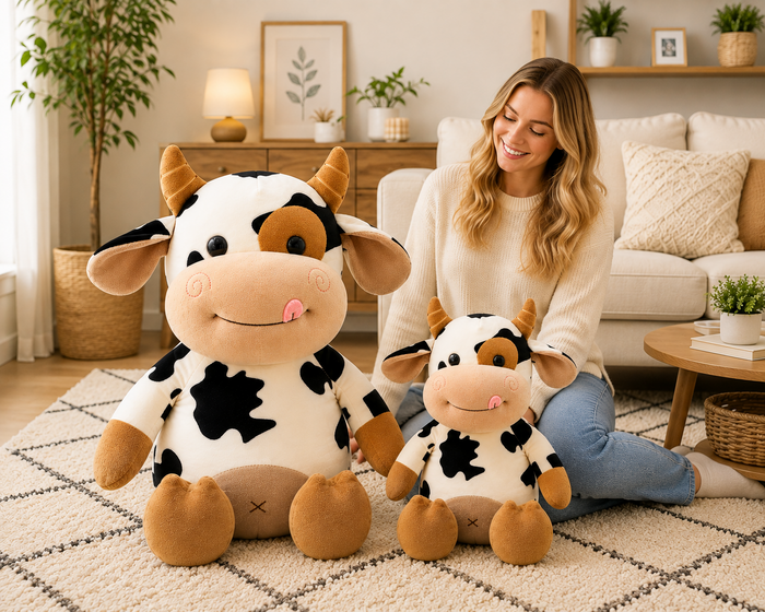 Cow plush lifestyle size reference