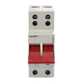Crabtree 100-2MTT 100A DP Main Switch with Twin Supply Terminals and Live Tap Off