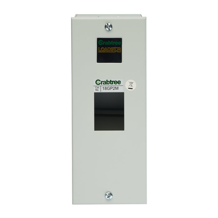 Crabtree 18GP2M 2 Module Width Metal General Purpose Box