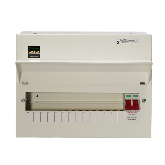 Crabtree 18MS14 14 Way Consumer Unit Main Switch 100A, Flexible Configuration