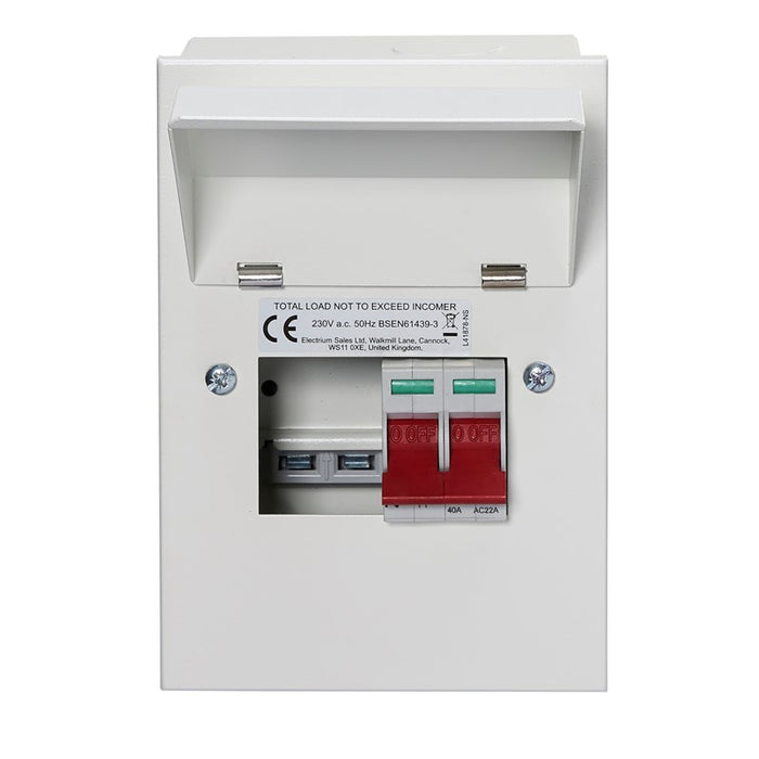 Crabtree 502-2B 2 Way Consumer Unit Main Switch 40A