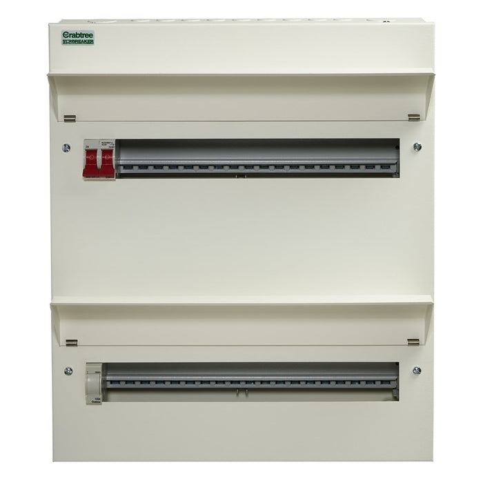 Crabtree 537-2B 37 Way Duplex Consumer Unit Main Switch 100A