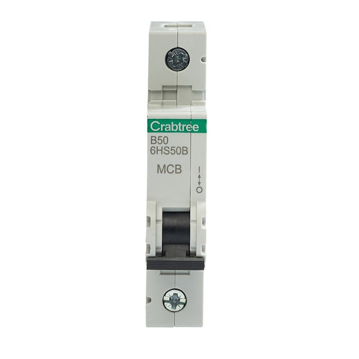 Crabtree 6HS50B B50 10kA 1P MCB (1 Module Width)