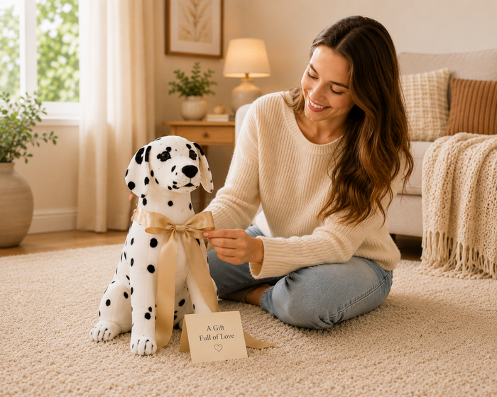 Dalmatian plush dog gift lifestyle