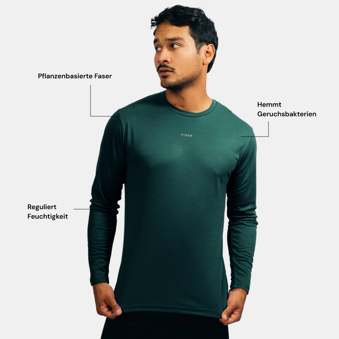 DISTANCE | Natural Performance Longsleeve | Forrest Green