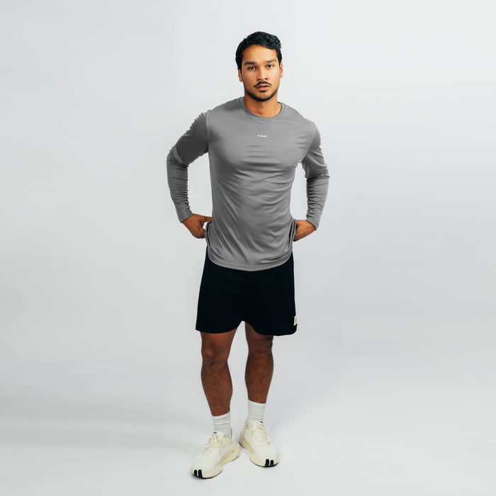 DISTANCE | Natural Performance Longsleeve | Stone Grey