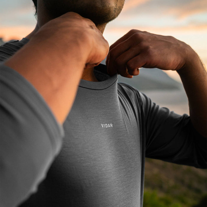 DISTANCE | Natural Performance Longsleeve | Stone Grey