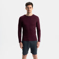 DISTANCE | Performance Longsleeve | Burgundy Red
