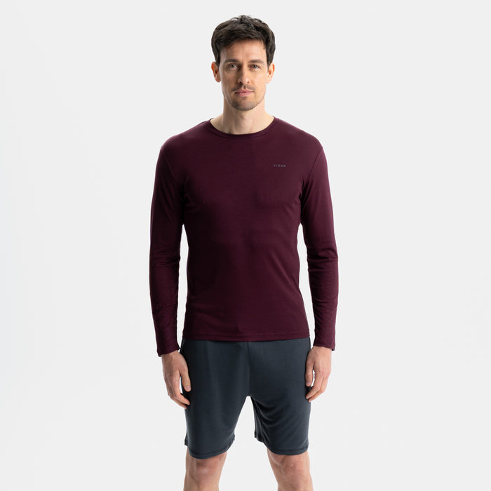 DISTANCE | Performance Longsleeve | Burgundy Red