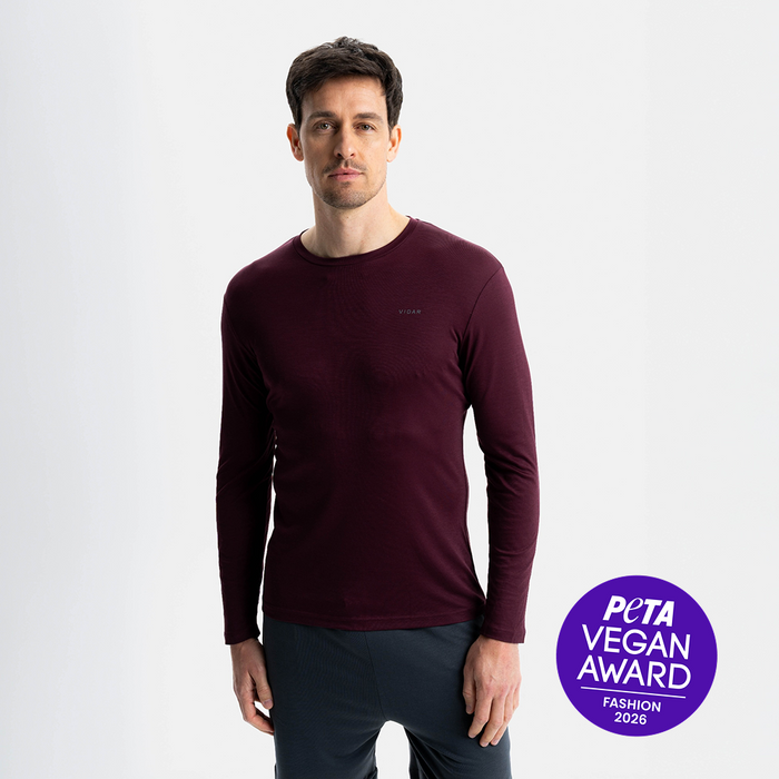 DISTANCE | Performance Longsleeve | Burgundy Red