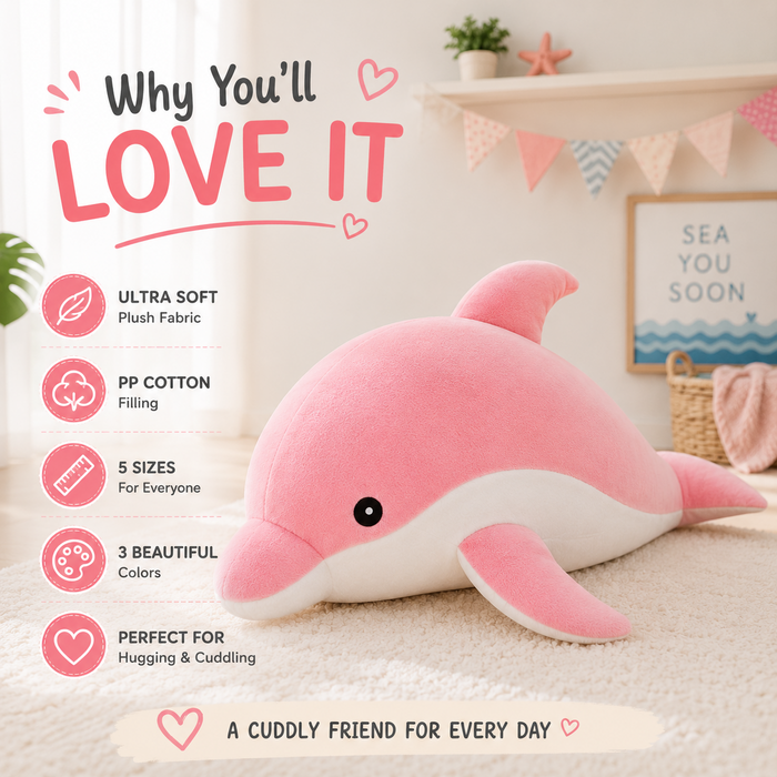 Dolphin plush features