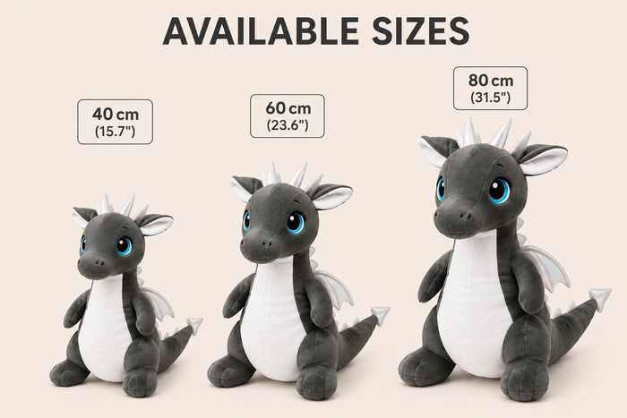Dragon Plush Toy, Stuffed Animal, Shimmery Wings, Nursery Companion, Kids Room Accent