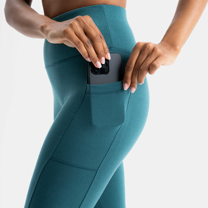 ELEVATE | Natural Sport Leggings | Deep Sea Green