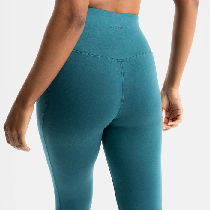 ELEVATE | Natural Sport Leggings | Deep Sea Green