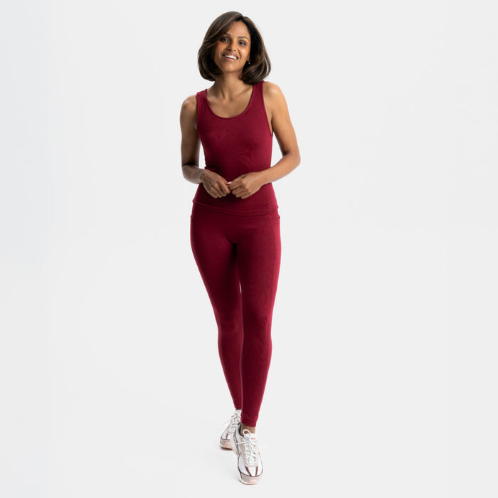 ELEVATE | Natural Sport Leggings | Red Berry