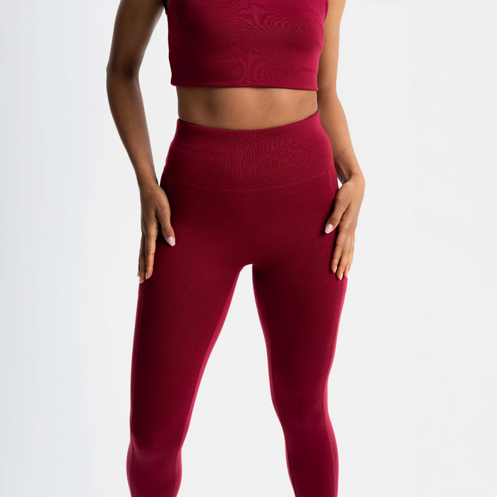 ELEVATE | Natural Sport Leggings | Red Berry