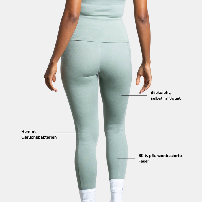 ELEVATE | Natural Sport Leggings | Sage Green