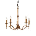 Endon CA1P5B Stanford antique brass 5lt Pendant