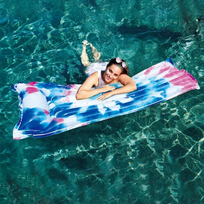 Floatopia Inflatable Tie Dye Air Mattress for Swimming Pools