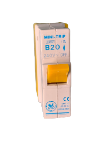 GE B20 20A, 6kA, Single Pole Type B MCB (639003)