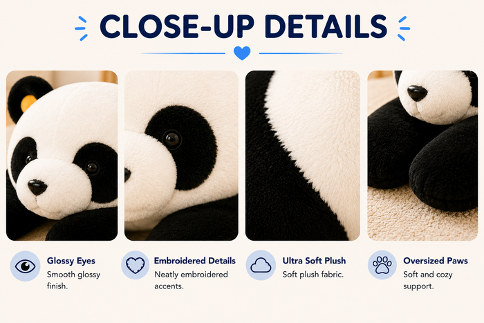 Giant Panda Plush close-up details