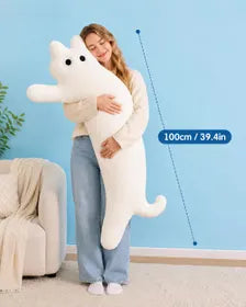 Giant Plush Kitty Cushion 100cm Soft Stuffed Animal Room Decor Gift