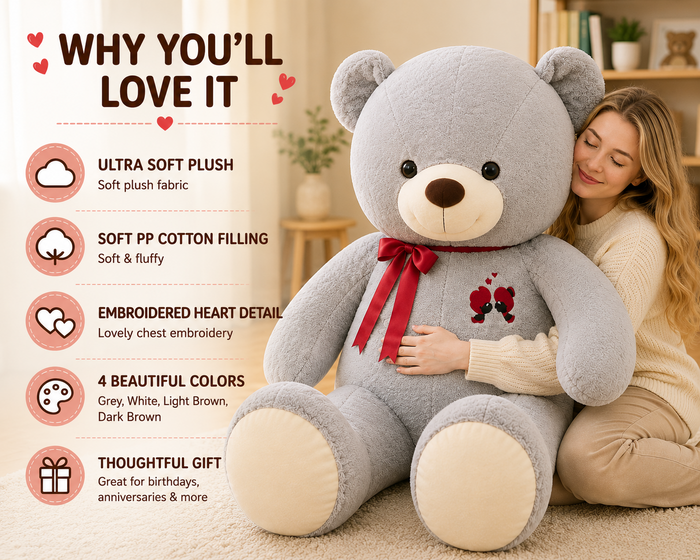 Giant teddy bear plush