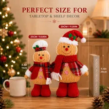 Gingerbread Santa & Chef Christmas Decor – Plush Holiday Figures