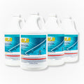 Four 1-gallon bottles of GLB Aqua Silk Chlorine-Free Shock Oxidizer for swimming pools