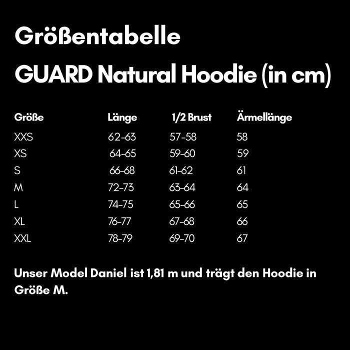 GUARD I Natural Hoodie I Black