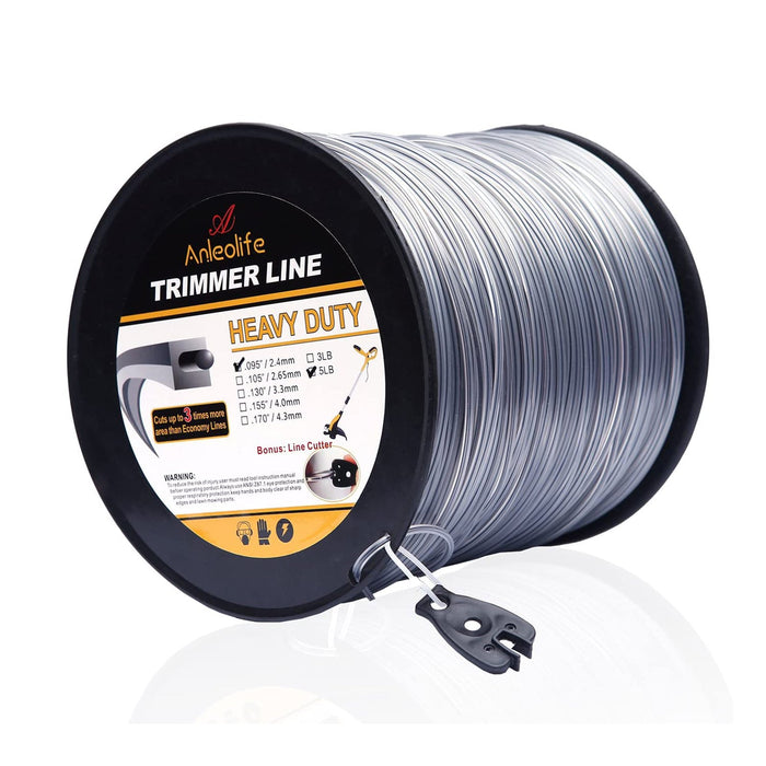 Heavy Duty Square Trimmer Line .095" x 1280ft (5lb per roll) - Anleolife