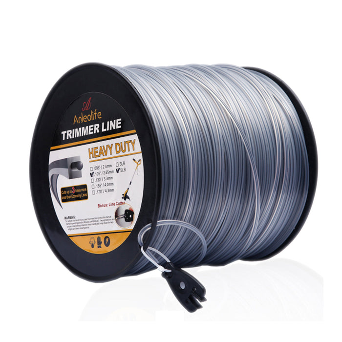 Heavy-duty Square Trimmer Line .105-Inch-by-1038ft (5lb per roll) - Anleolife