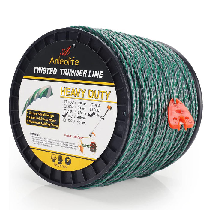 Heavy Duty Twisted .155'' String Trimmer Line - Anleolife