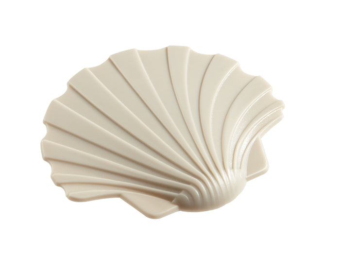 Seashell style decorative snap-in cover for in-ground safety pool cover anchors by HPI Deck Creations