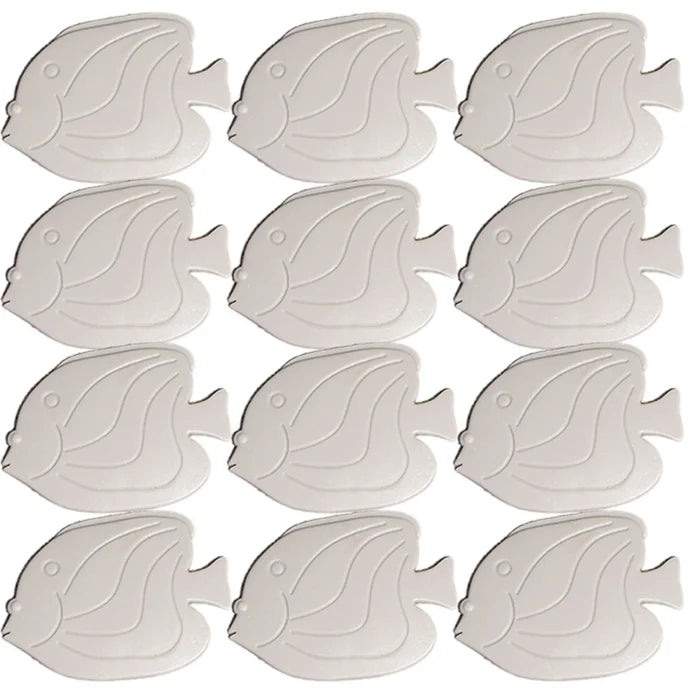 12-pack of Tropical Fish style decorative snap-in covers for brass in-ground safety pool cover anchors by HPI Deck Creations