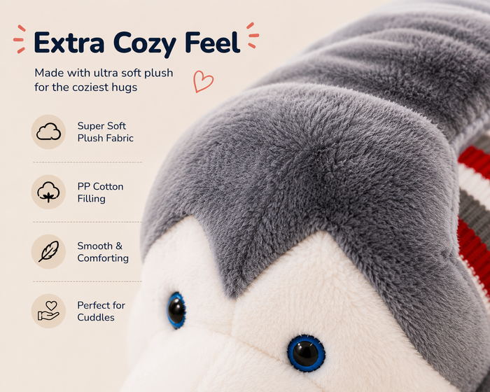 Close-up of soft Husky plush fabric