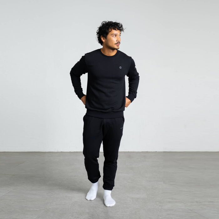 Jogginganzug aus TENCEL™ und Biobaumwolle - schwarz