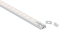 Knightsbridge MLA 1MSURW 1M Aluminium Profile - Surface Mount Flat in White