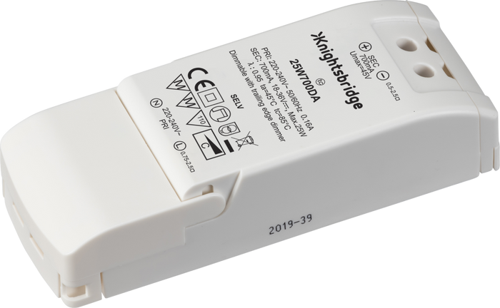 Knightsbridge MLA 25W700DA IP20 700mA 25W LED Dimmable Driver - Constant Current