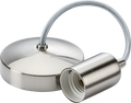 Knightsbridge MLA 8270BC 6" E27 Contemporary Pendant Set - Brushed Chrome