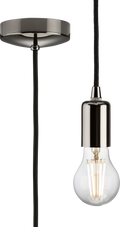 Knightsbridge MLA 8270LBN 1.8m E27 Contemporary Pendant Set - Black Nickel