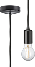 Knightsbridge MLA 8270LMB 1.8m E27 Contemporary Pendant Set - Matt Black