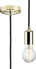 Knightsbridge MLA 8270LPB 1.8m E27 Contemporary Pendant Set - Polished Brass
